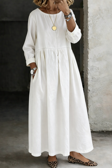Allegria™ - Retro Denim Maxi Dress