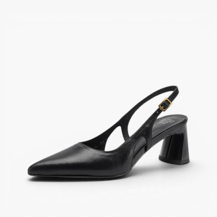 Arlene | Pointed Leather Slingback Heels
