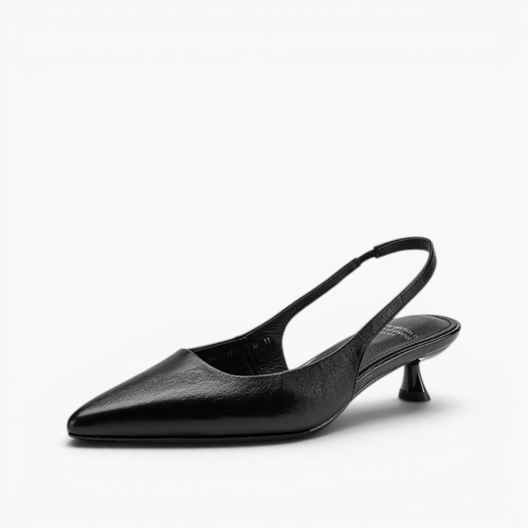 Lillian | Lambskin Leather Slingback Heels