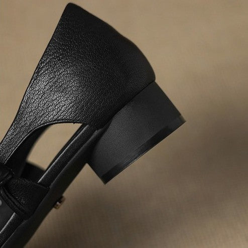 Eloise | Woven Leather Mary-Janes
