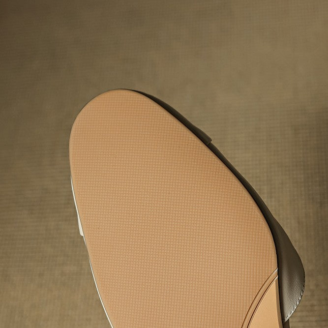 Harlow | Cap-Toe Leather Slingback Heels