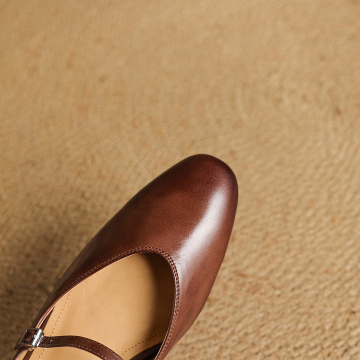 Clementine | Mary-Jane Leather Mules
