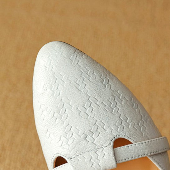 Cynthia | Woven Leather Mary-Janes