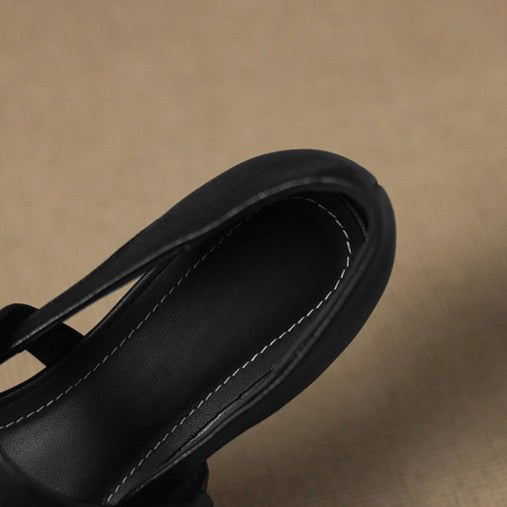 Eloise | Woven Leather Mary-Janes