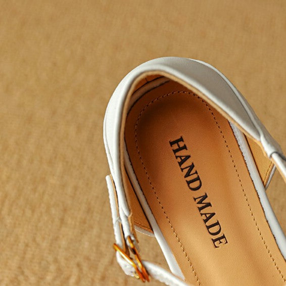 Cynthia | Woven Leather Mary-Janes