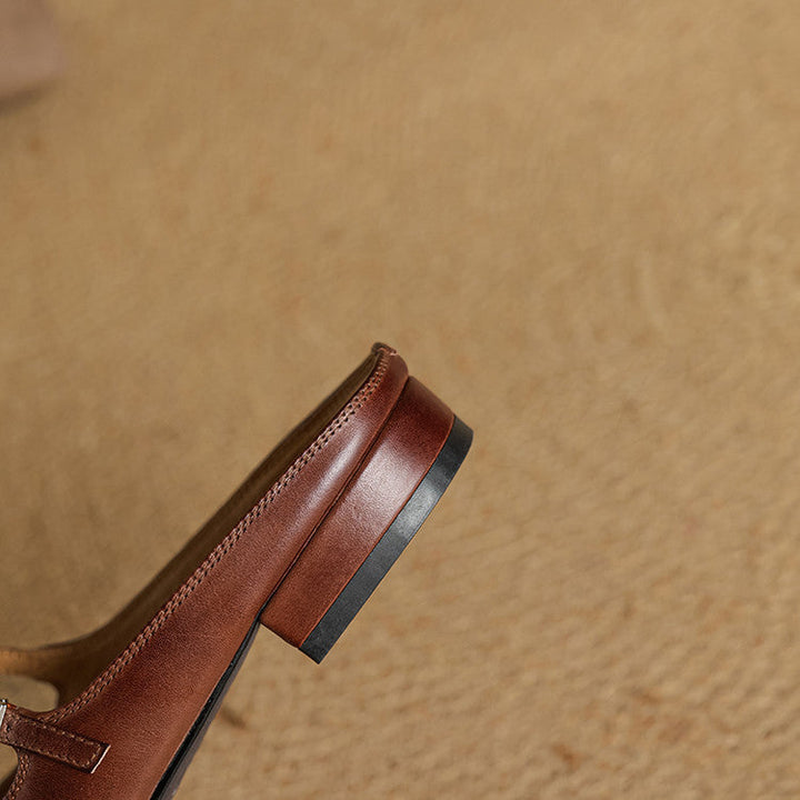 Clementine | Mary-Jane Leather Mules