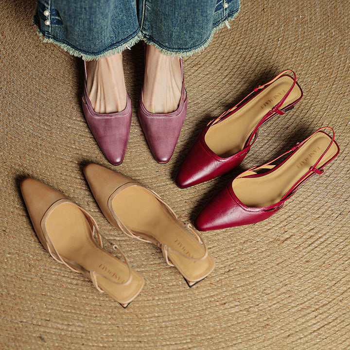 Pauline heels, cushioned leather insole detail