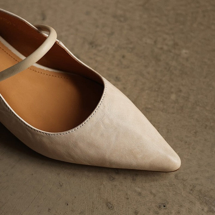 Beatrice | Pointed Leather Mules