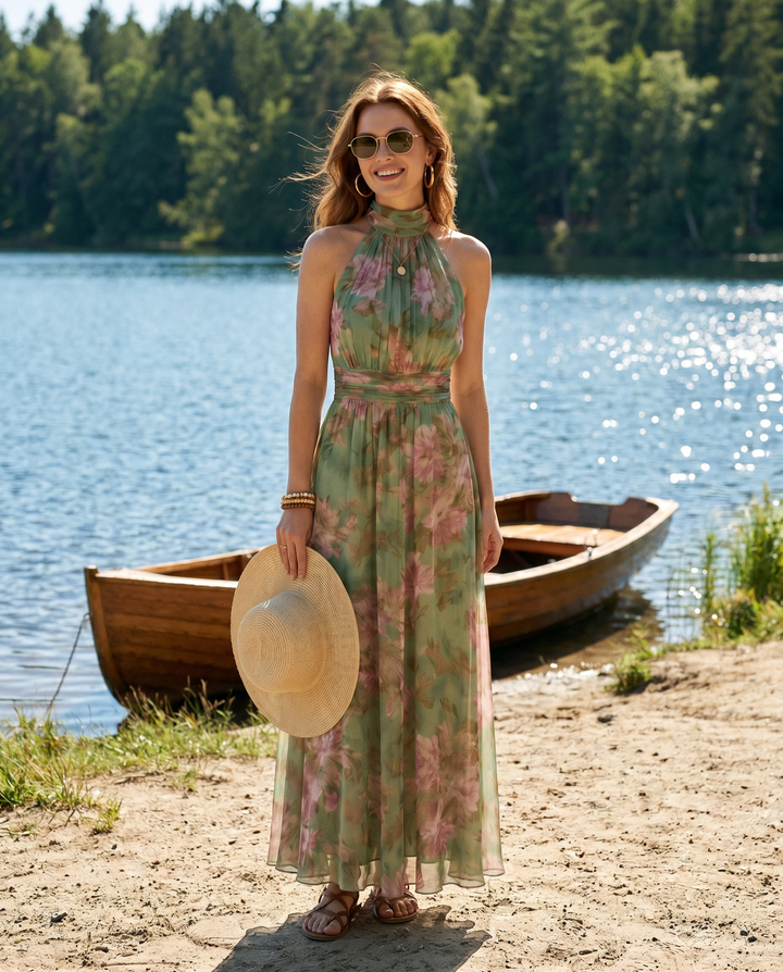 Zelinda™ - Emerald Blossom Dress