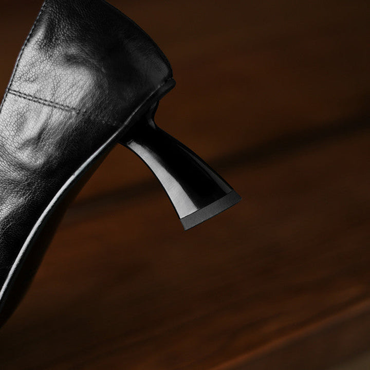 Maureen | Pointed Lambskin Sculpted Pumps