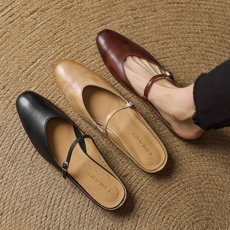 Clementine | Mary-Jane Leather Mules