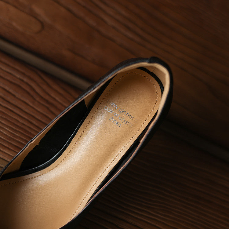 Maureen | Pointed Lambskin Sculpted Pumps