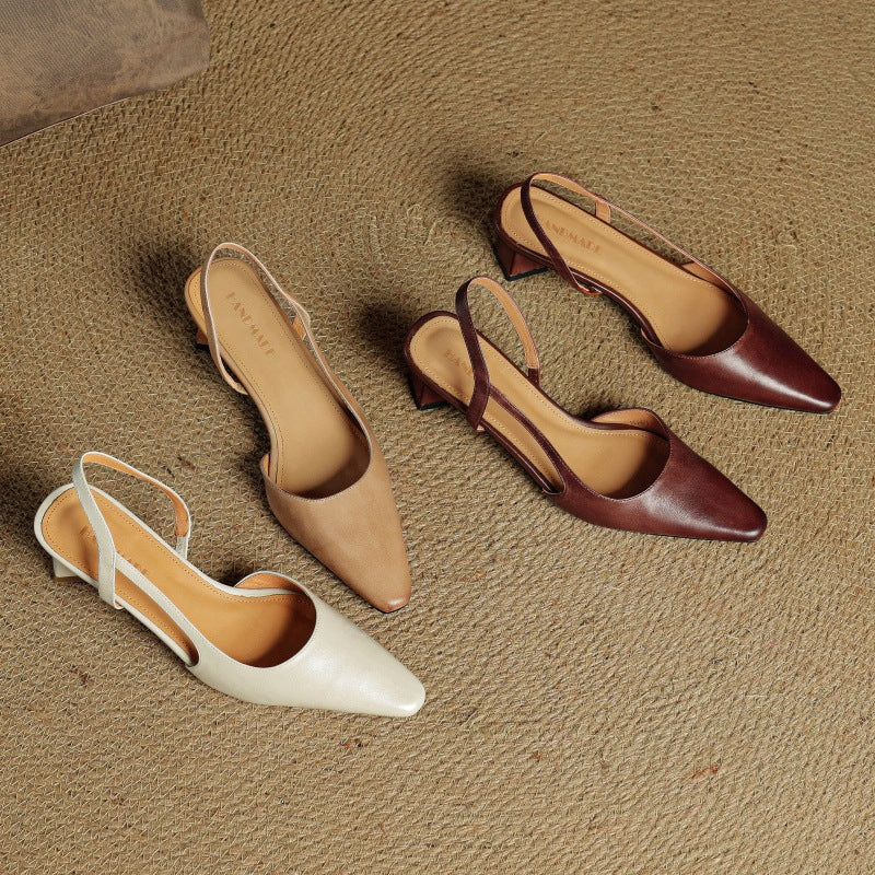 Georgia | Leather Slingback Pumps