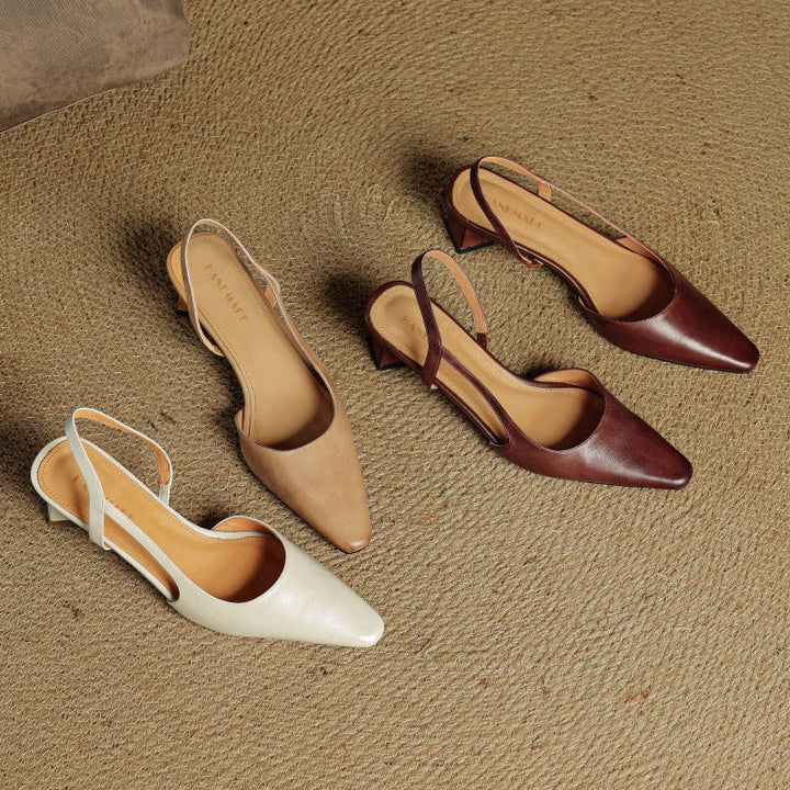 Georgia | Leather Slingback Pumps