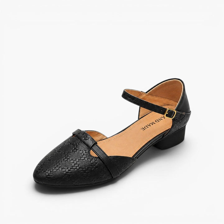 Cynthia | Woven Leather Mary-Janes
