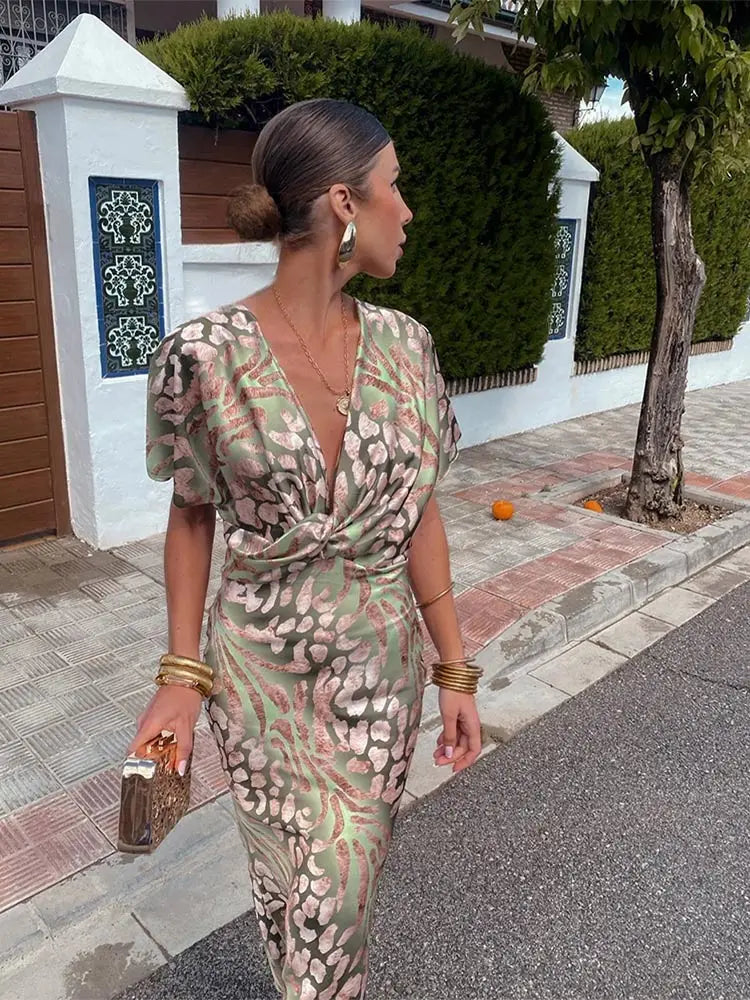 Emmeline™  - COPPER MIDI DRESS