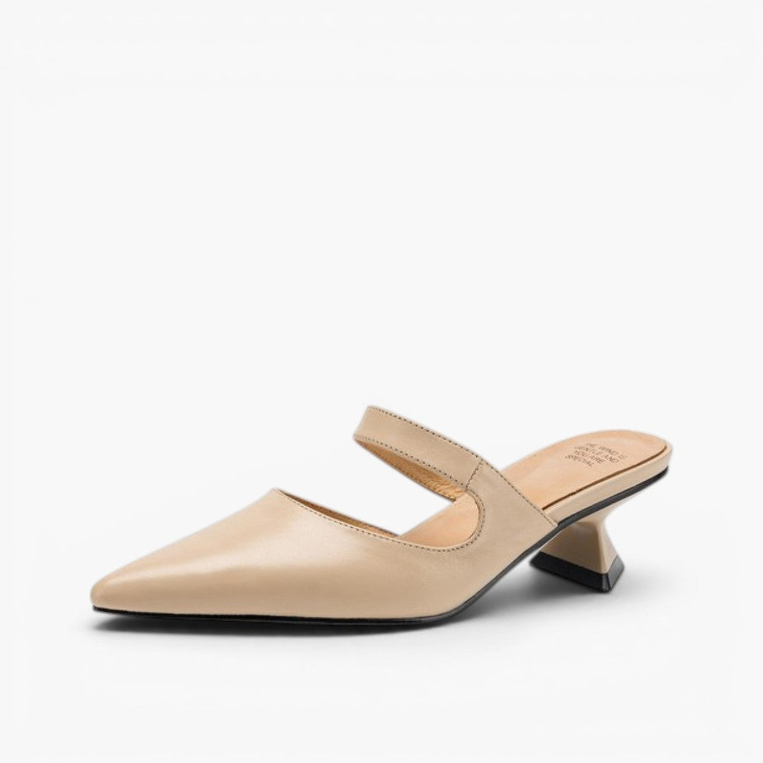 Sabine mules, cushioned leather footbed detail