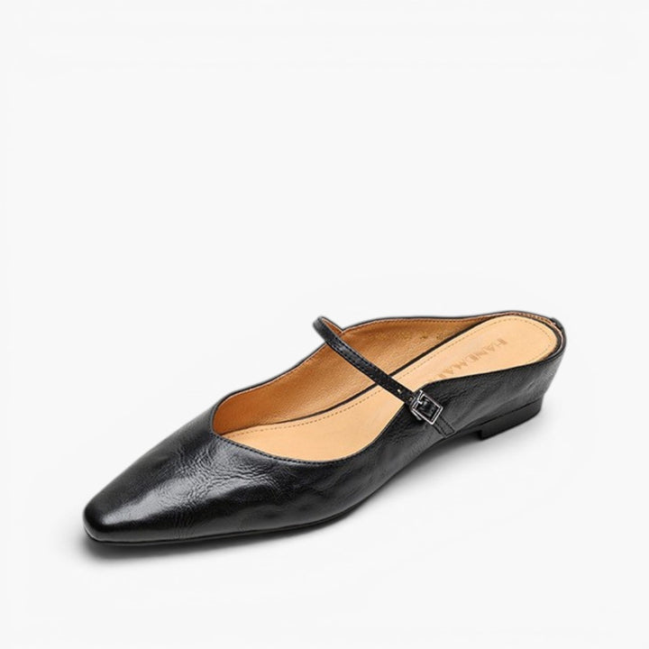 Rosalyn mules, cowhide insole detail