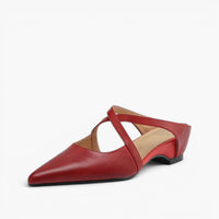 Ingrid | Cross-Strap Leather Mules