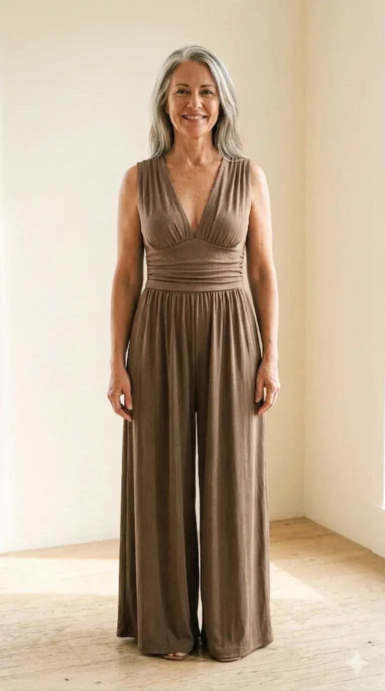 Estelle™ – Chic Sleeveless Wide-Leg Jumpsuit