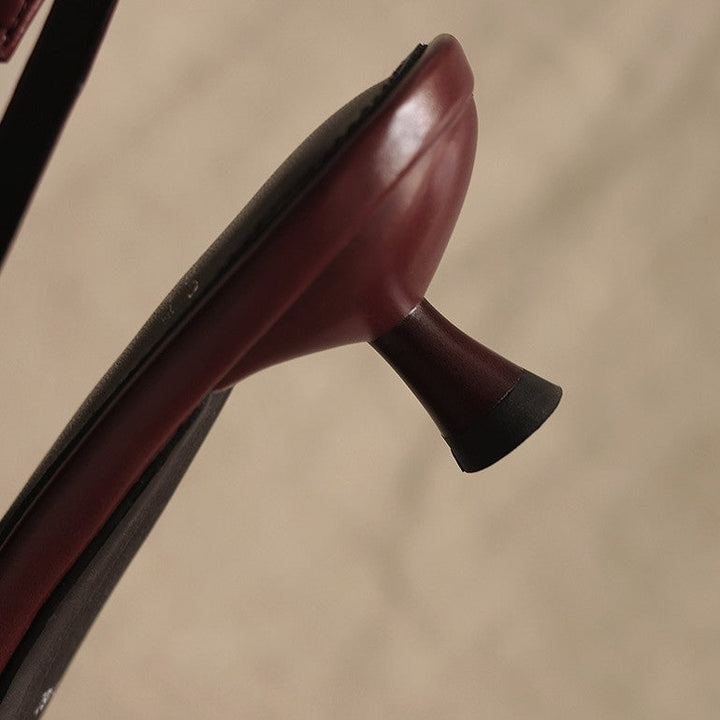Lillian | Lambskin Leather Slingback Heels