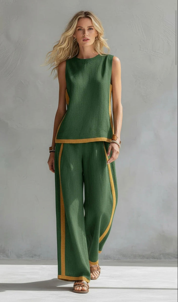 Marlene | Chic Wide-Leg Two-Piece Summer Ensemble
