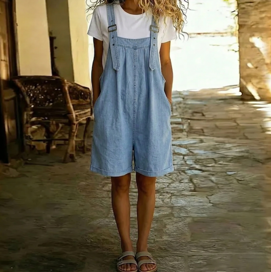Martina™ - Casual Denim Short Overalls