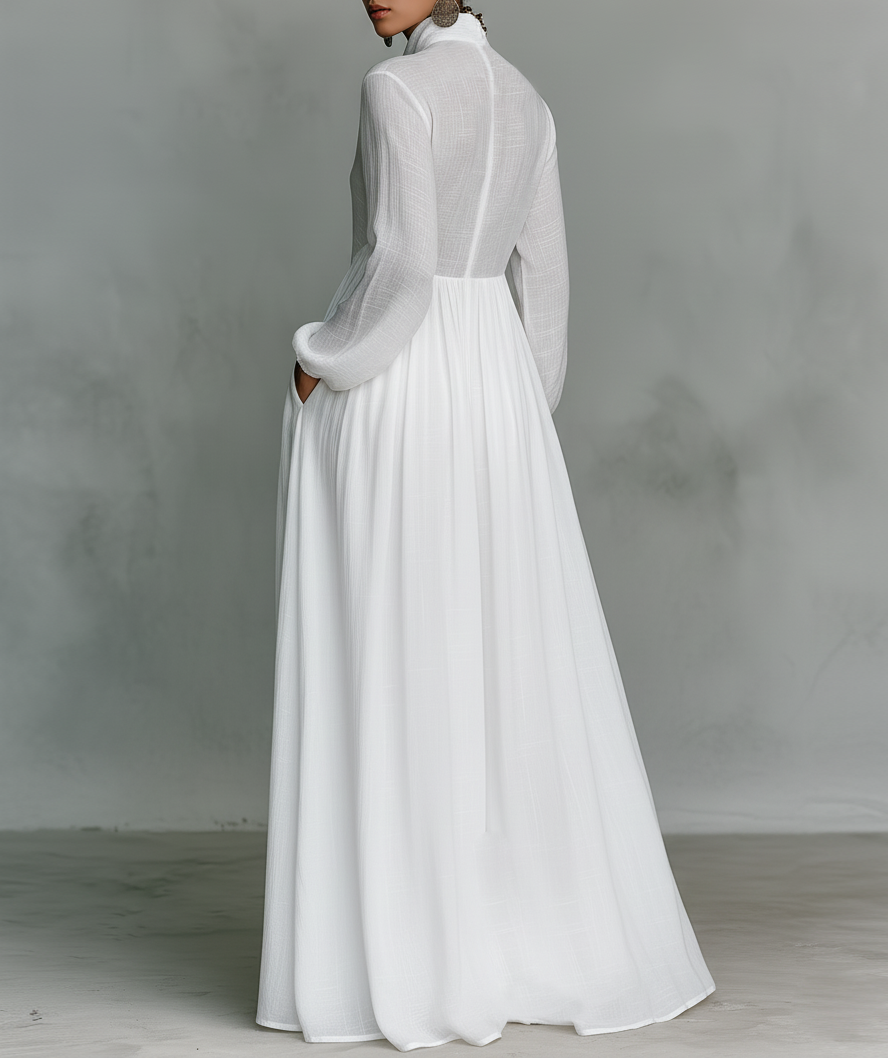 Clara™ | Flowing Button-Front Maxi Dress