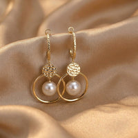 Freshwater Pearl and Diamond-Embellished Ball Earrings