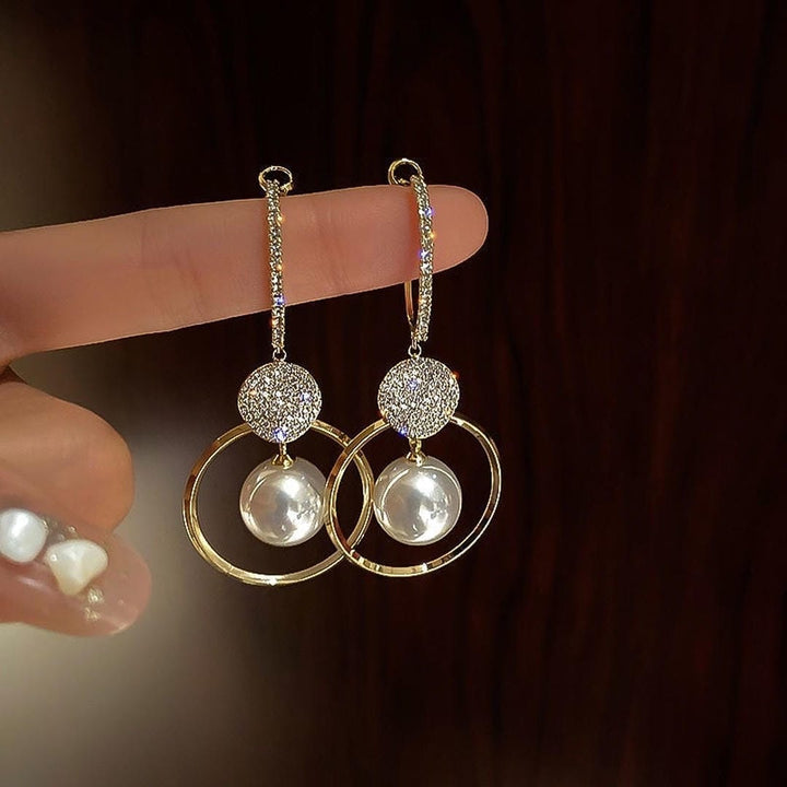 Freshwater Pearl and Diamond-Embellished Ball Earrings