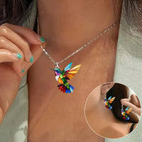 Eve - Beautiful Hummingbird Necklace with Bonus Earrings