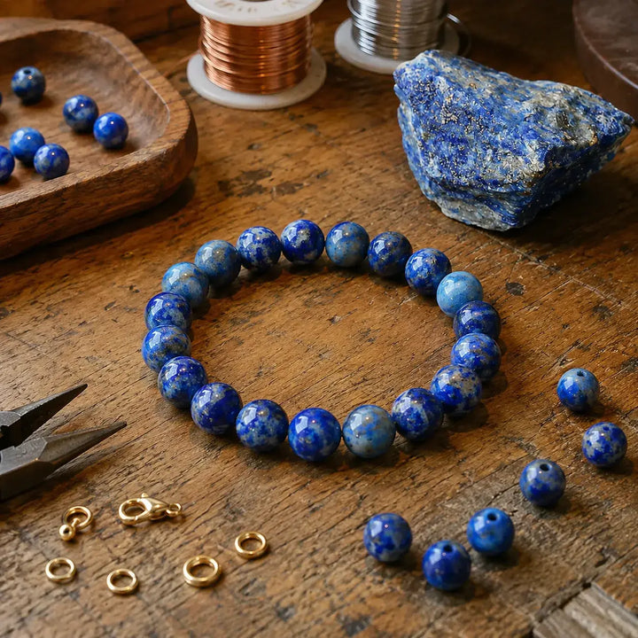 Lapis lazuli healing bracelet gift-ready for a loved one