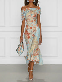 Elara™ - Off-Shoulder Midi Dress