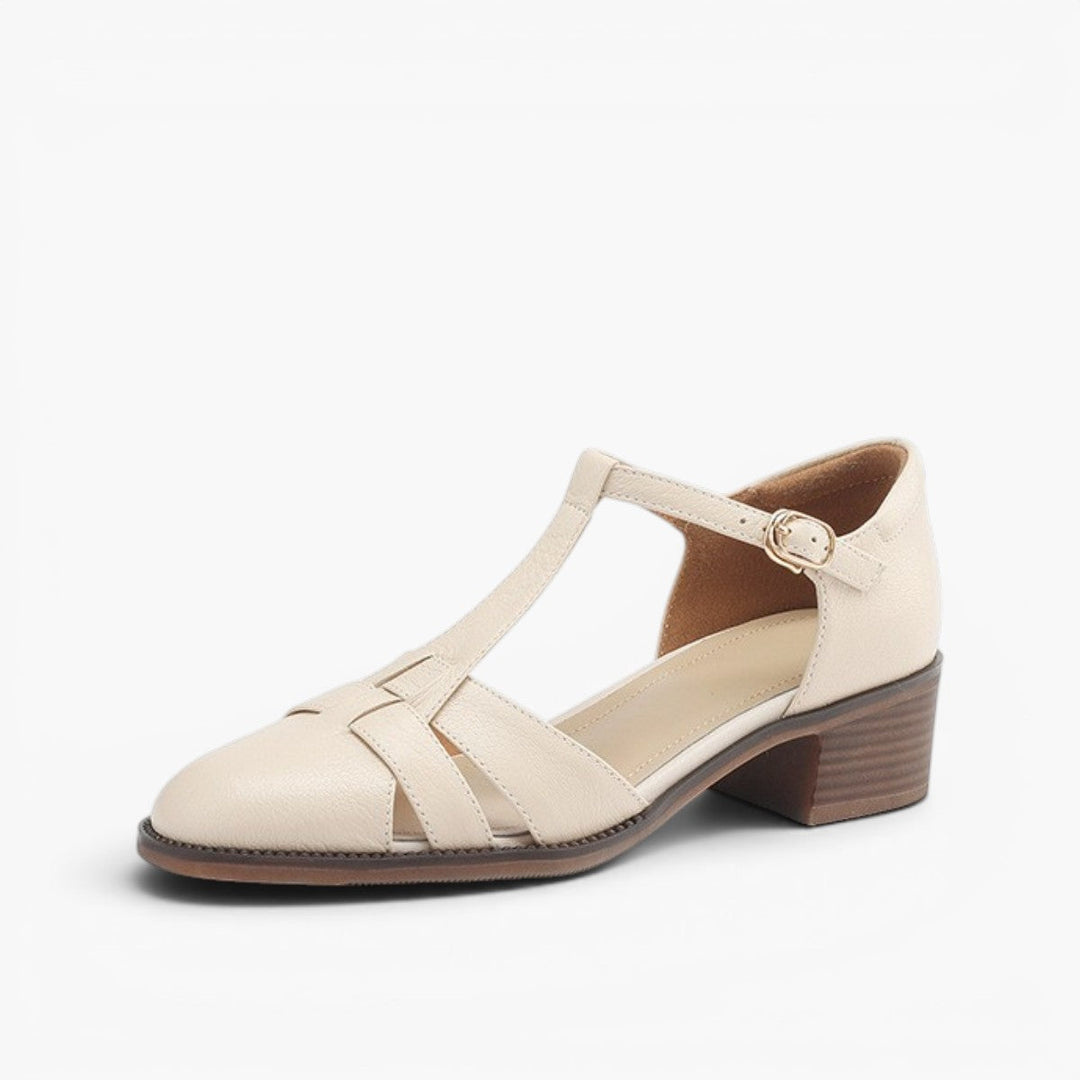 Nude Stone Geraldine heels photographed from above
