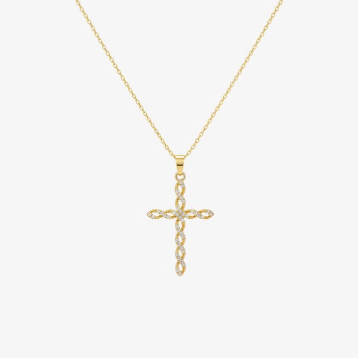 Divina™ -Twisted Cross Pendant Necklace