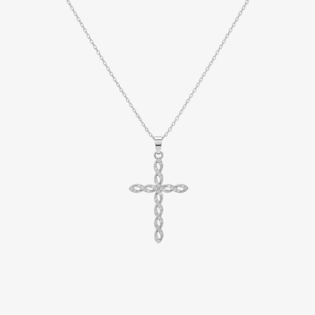 Divina™ -Twisted Cross Pendant Necklace