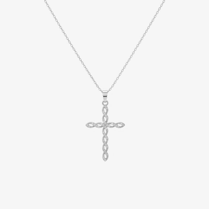 Divina™ -Twisted Cross Pendant Necklace