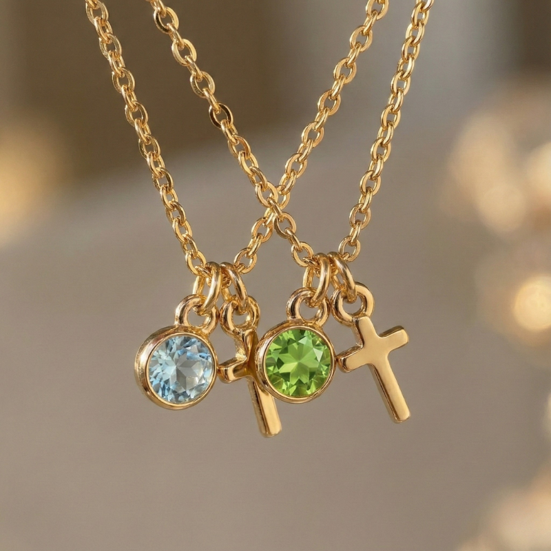 Serafina™ - Birthstone Cross Necklace