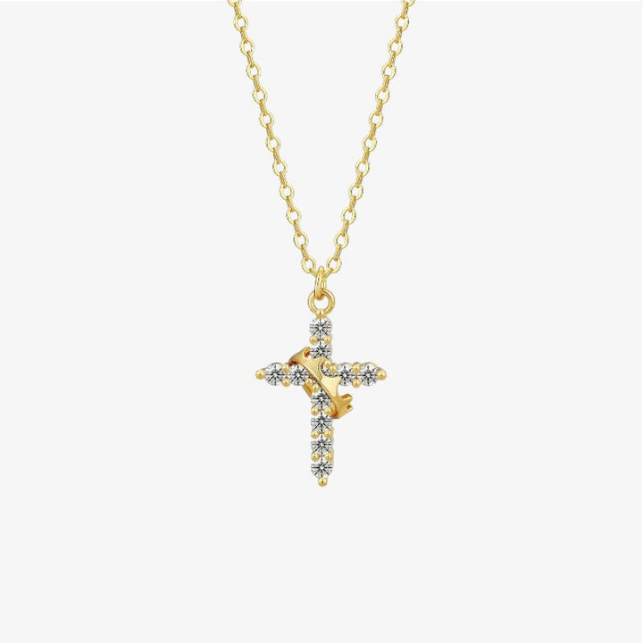 Pietà™ - Crowned Cross Pendant Necklace