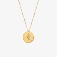 Paradiso™ - Engraved Birth Flower Necklace