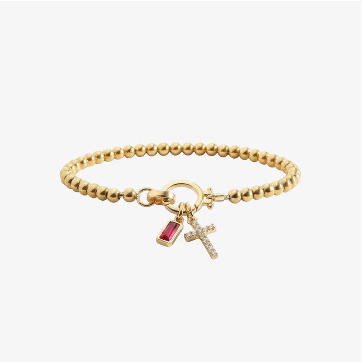 Immacolata™ - Birthstone Cross Bracelet