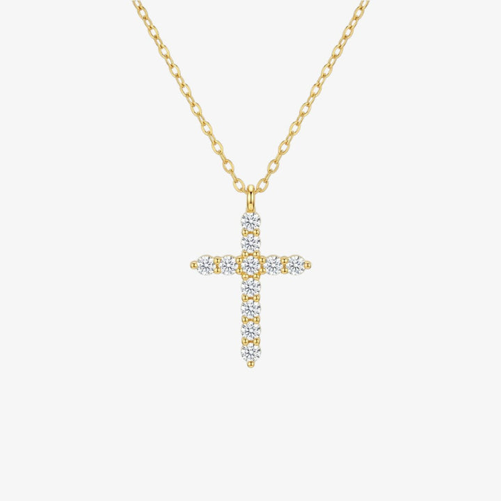 Gloria™ - Elegant Crystal Cross Pendant Necklace