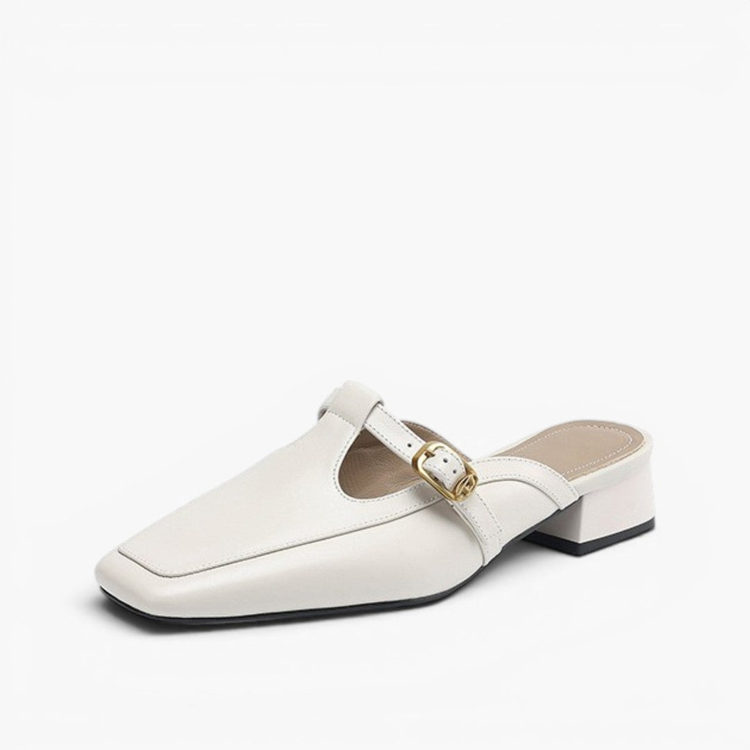 Edith mules worn with cropped trousers