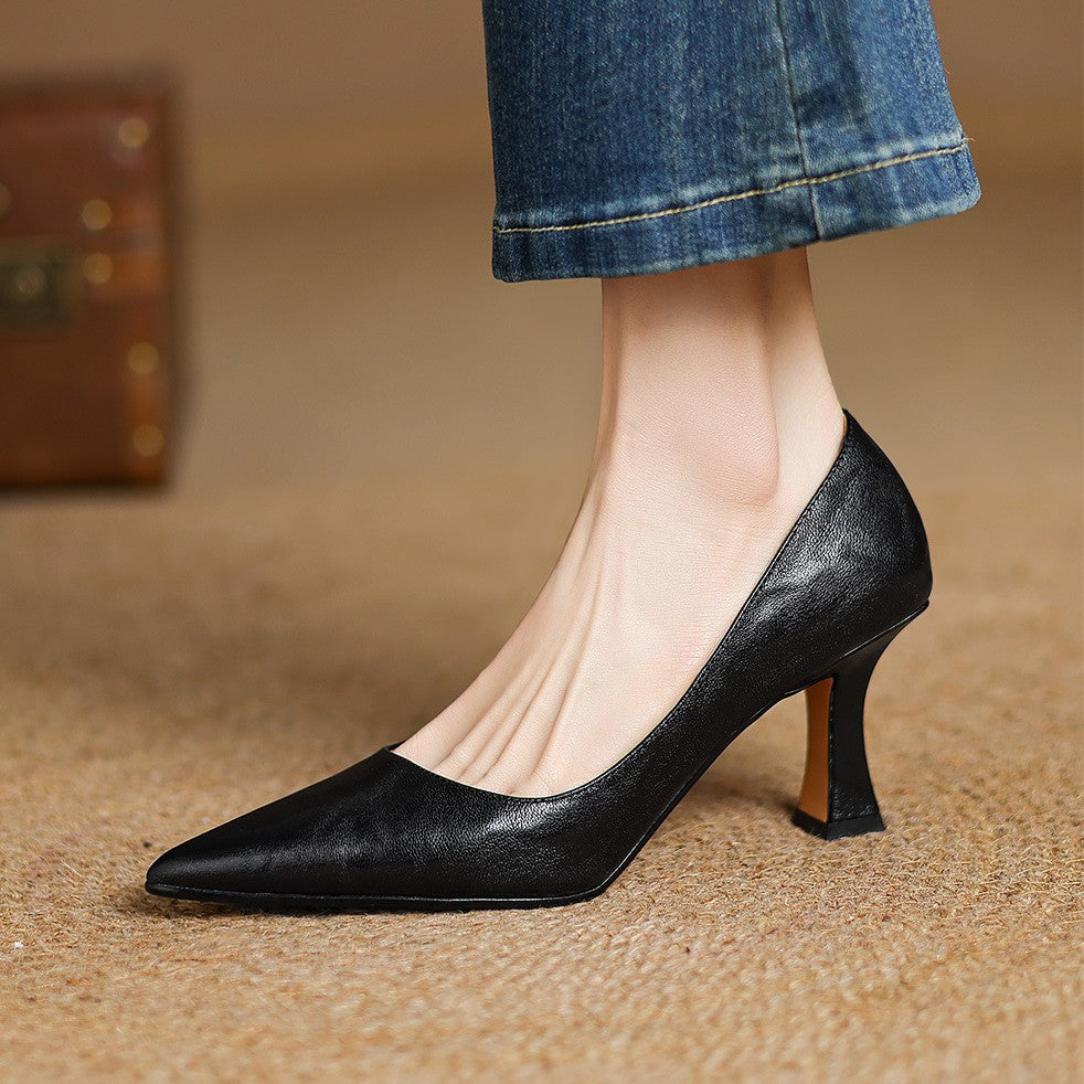 Bernice | Pointed Lambskin Leather Pumps
