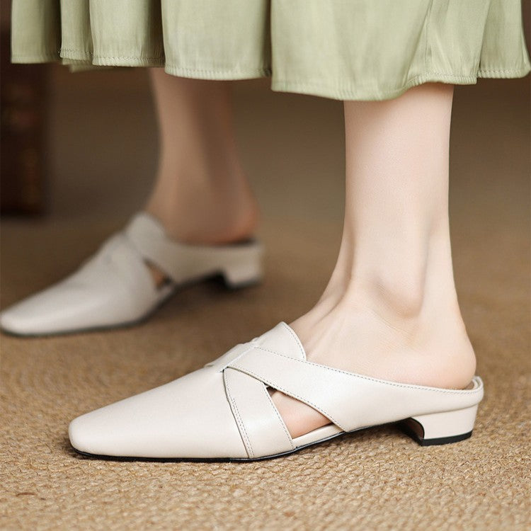 Carmen mules worn with cropped trousers