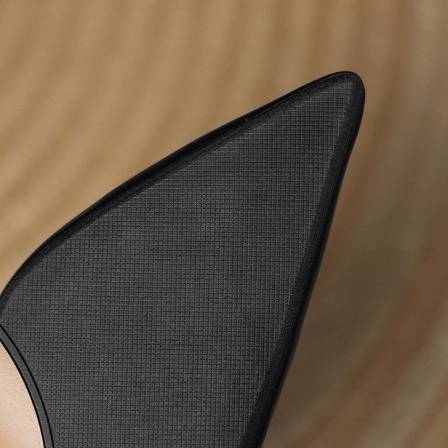 Vivian | Pointed Leather Kitten Heels