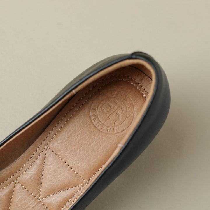 Roberta | Square-Toe Leather Block Pumps