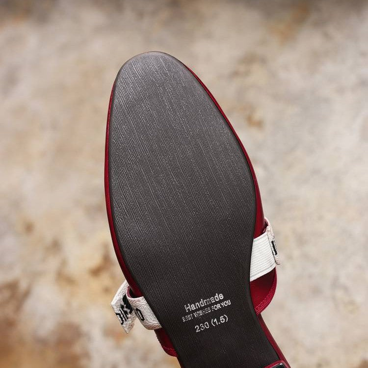 Adele | Bow Leather Heeled Mules