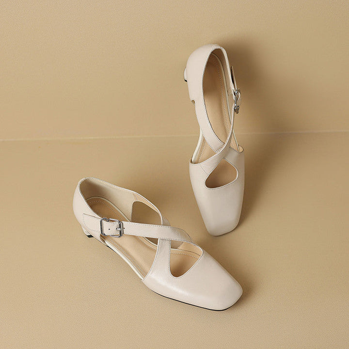 Midnight Black Ramona heels photographed from above