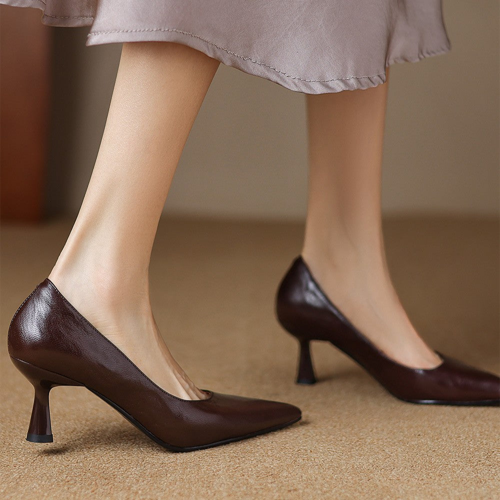Paloma | Pointed Lambskin Slim-Heel Pumps